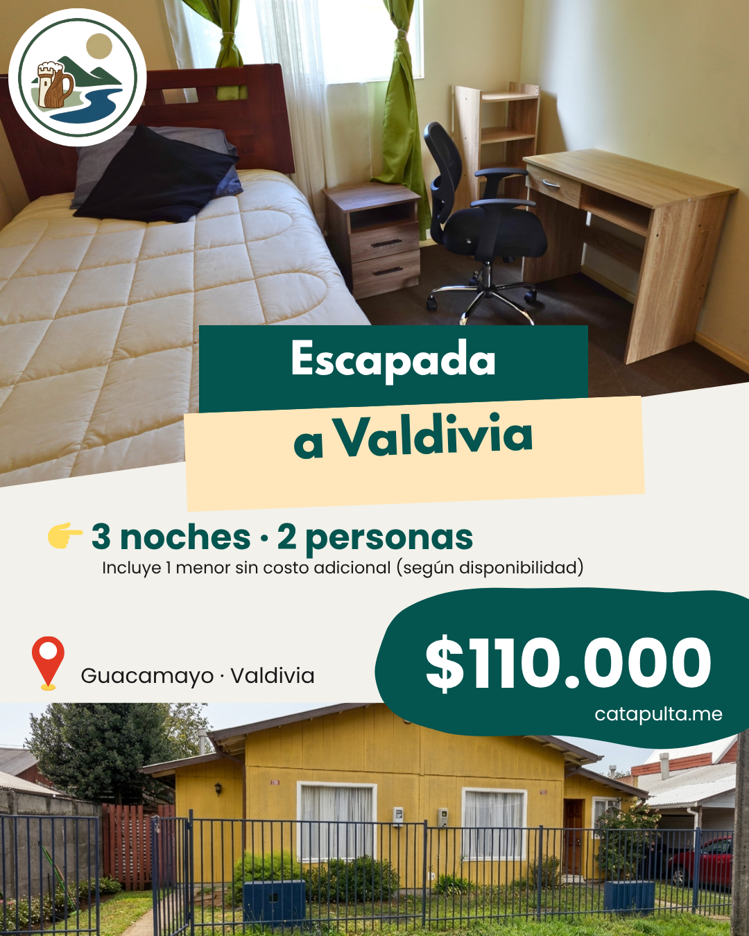 Escapada Valdivia — 3 noches (2 personas)
